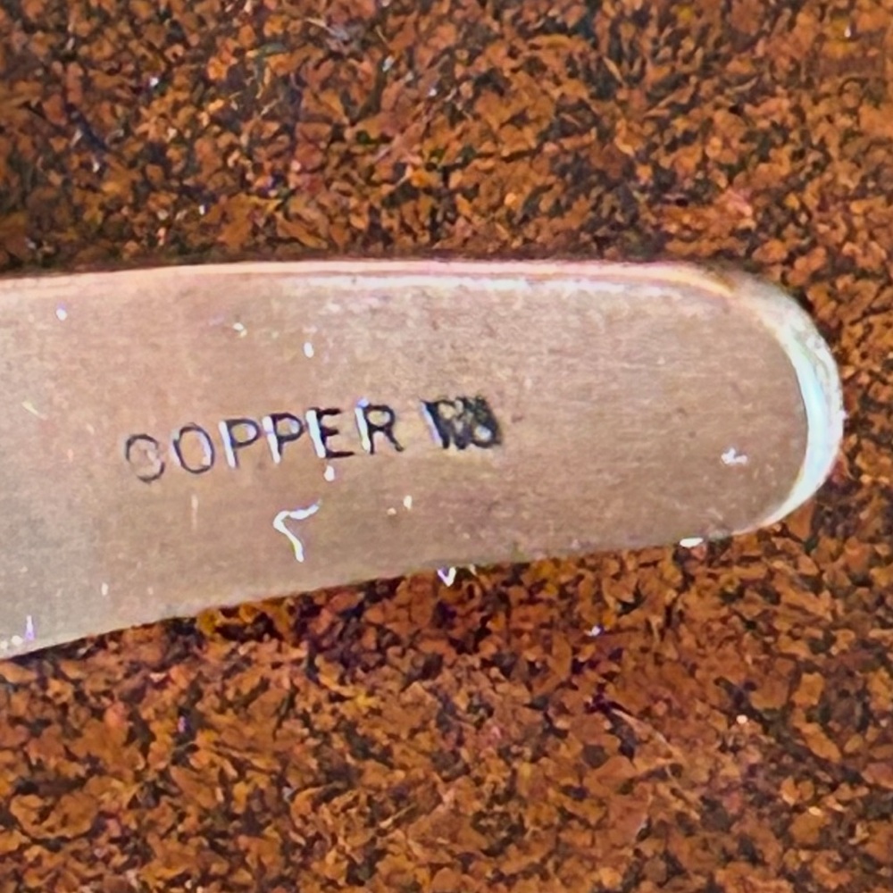 Vintage Wheeler Manufacturing Co. Copper Southwest Cuff Bracelet Signed - Picture 9 of 11